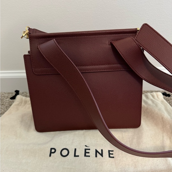 SOLD!!! Polene Paris Numero Sept Edition Textured Cognac - Picture 7 of 13